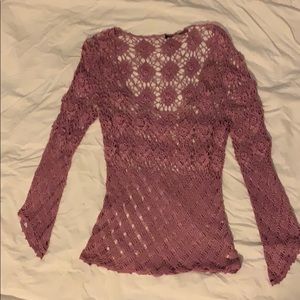 The Limited Sheer Crochet Top